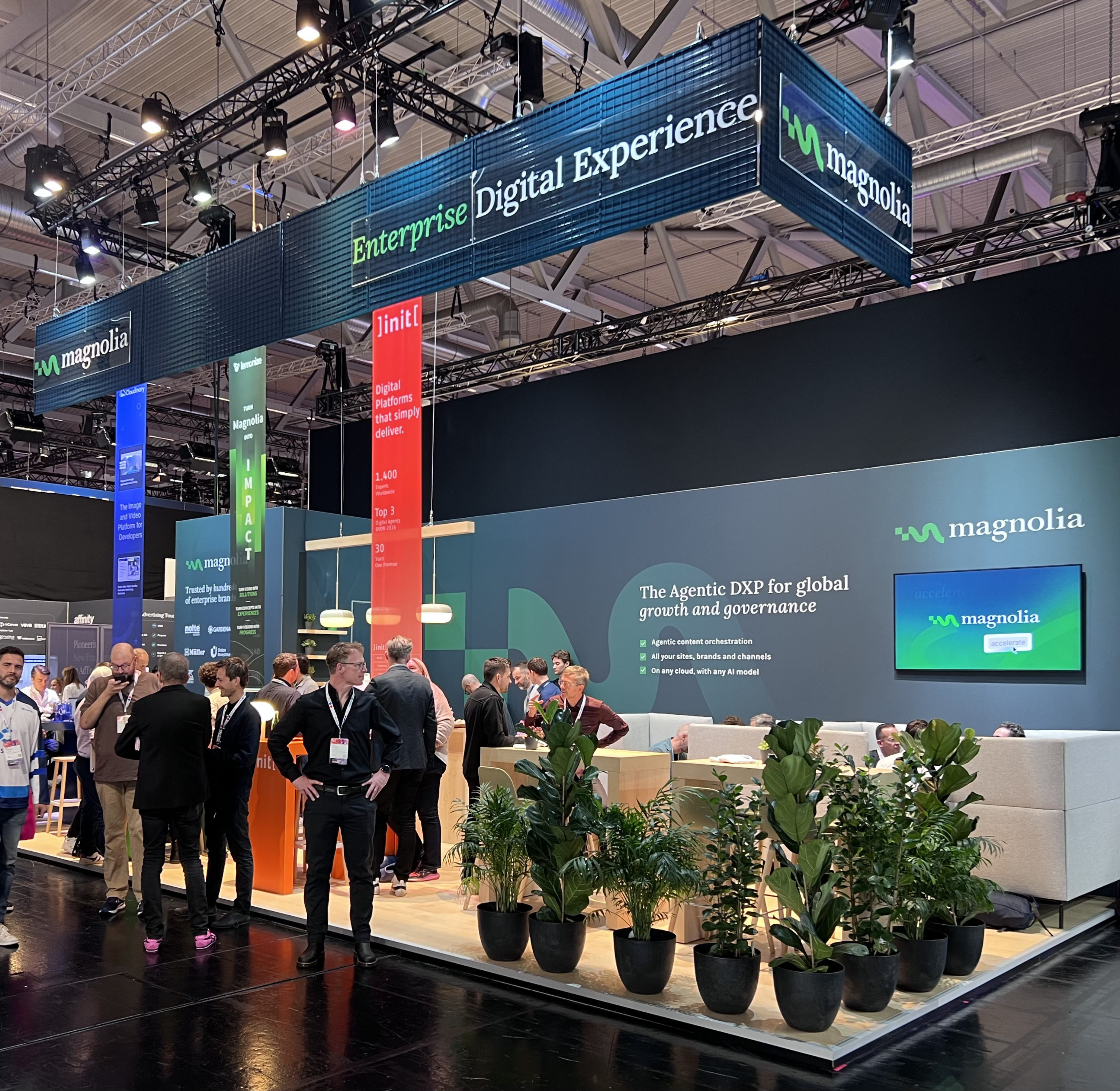 Wide view of Hall 6.1 showing the Magnolia enterprise booth space in Cologne